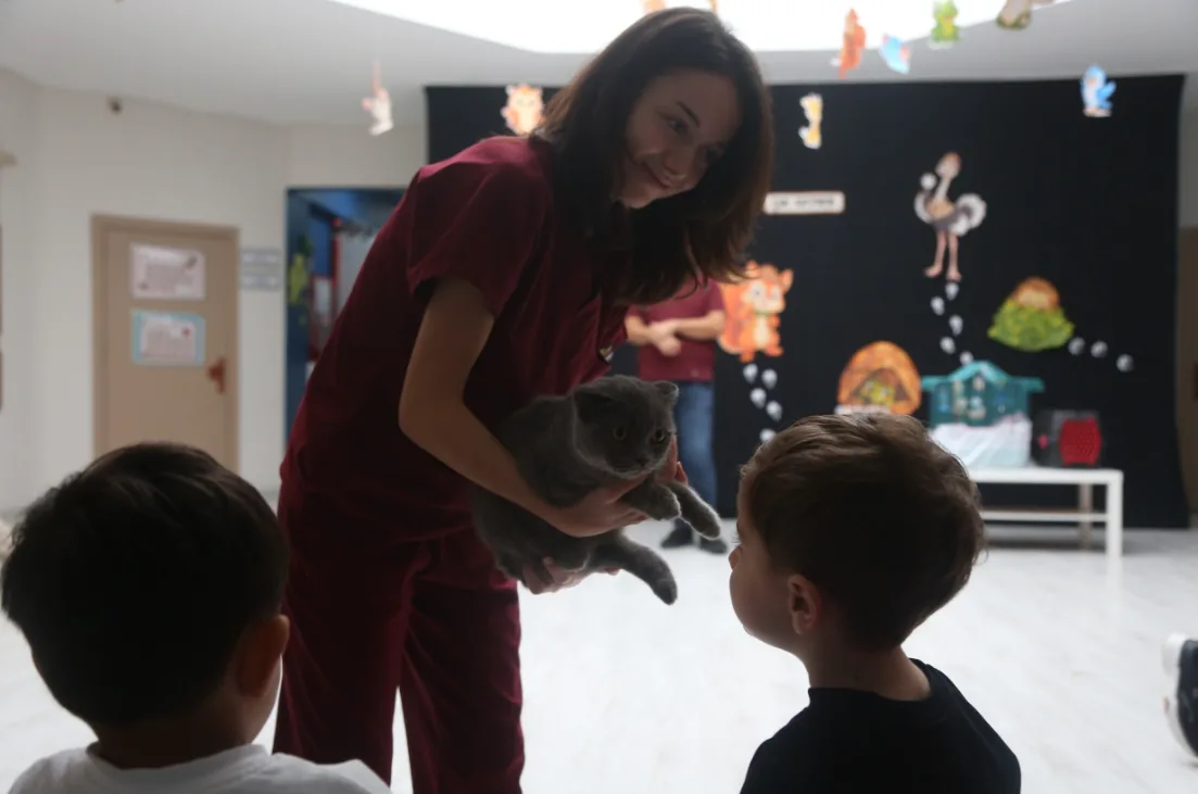 Çayırova’da anaokulu öğrencilerine veterinerlik ve sokak hayvanları anlatıldı