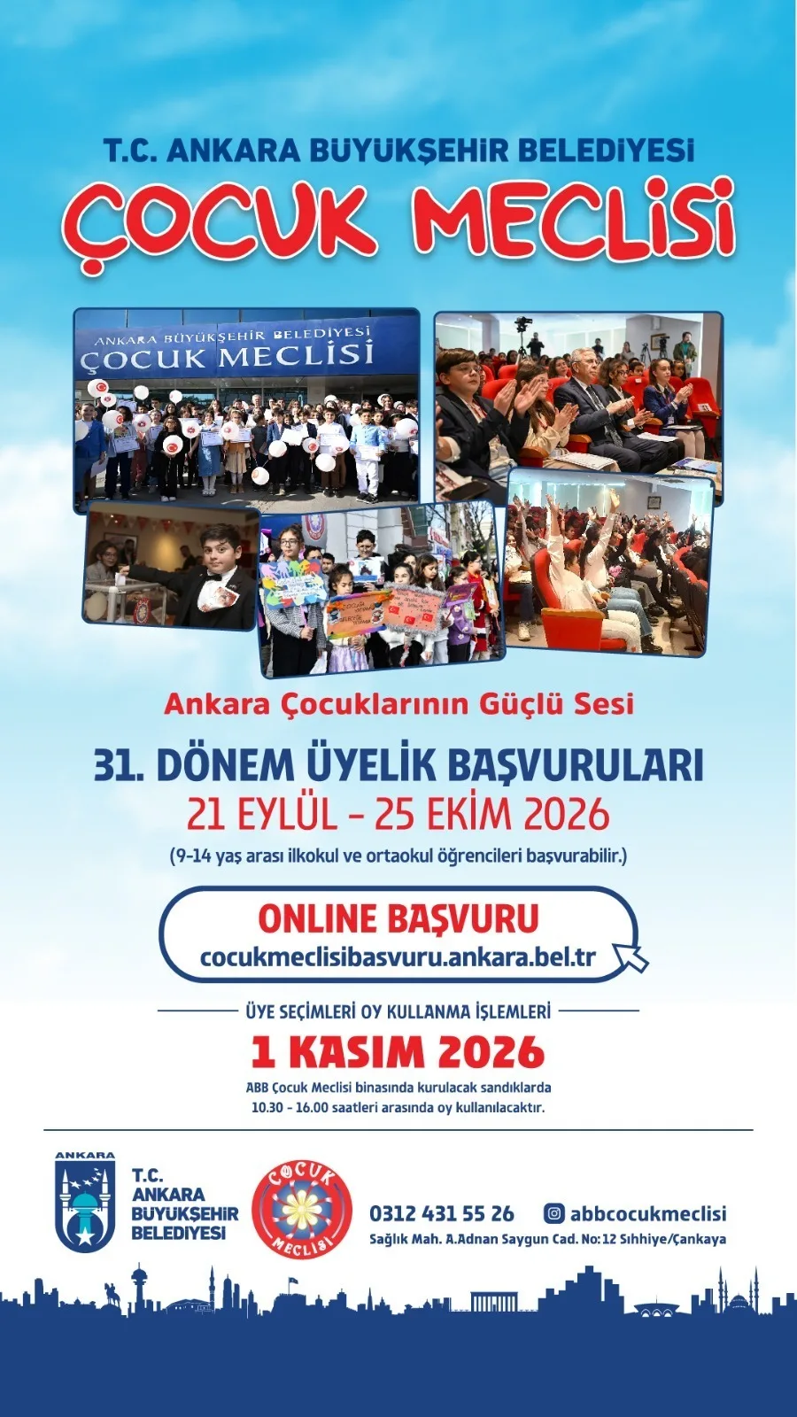 ABB Çocuk Meclisi’nde 31. dönem üyelik başvuruları başladı