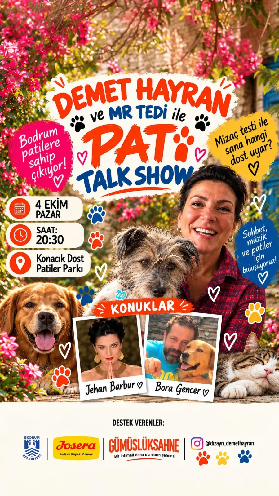 Bodrum’da Pati Talk Show, 4 Ekim’de mizaç testi uygulamalarıyla düzenlenecek