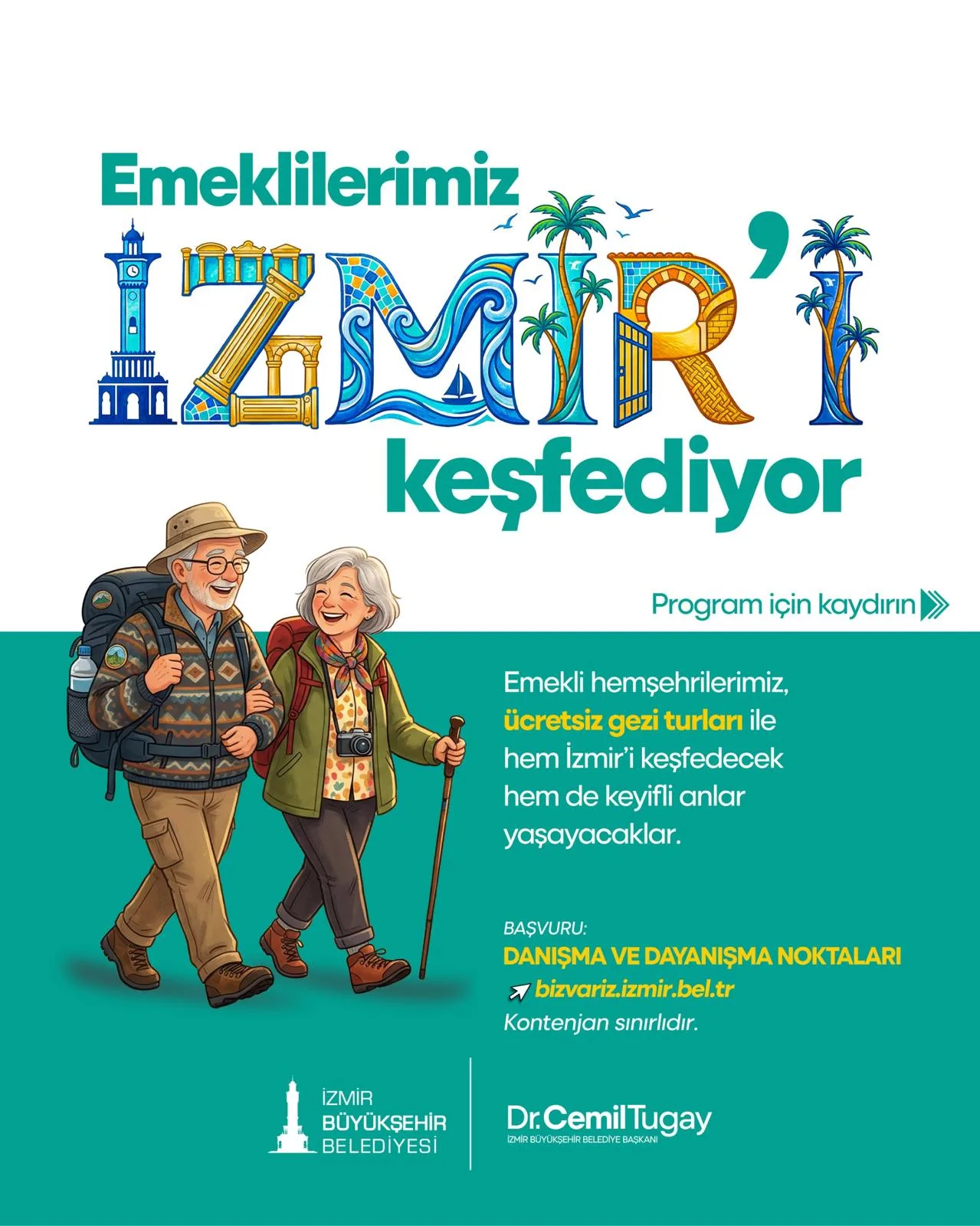 İzmir’de emekliler için ücretsiz kent gezileri devam ediyor