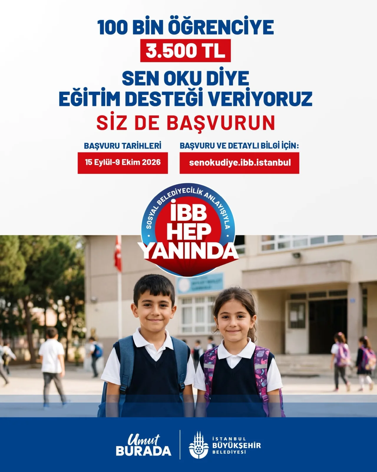 İBB'nin “Sen Oku Diye” eğitim desteğinde başvurular sürüyor