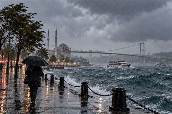 İstanbul’da çarşamba günü kuvvetli sağanak ve fırtına bekleniyor