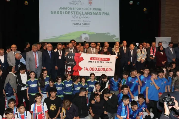Gaziantep Büyükşehir Belediyesi 115 amatör spor kulübüne 14 milyon TL destek verdi
