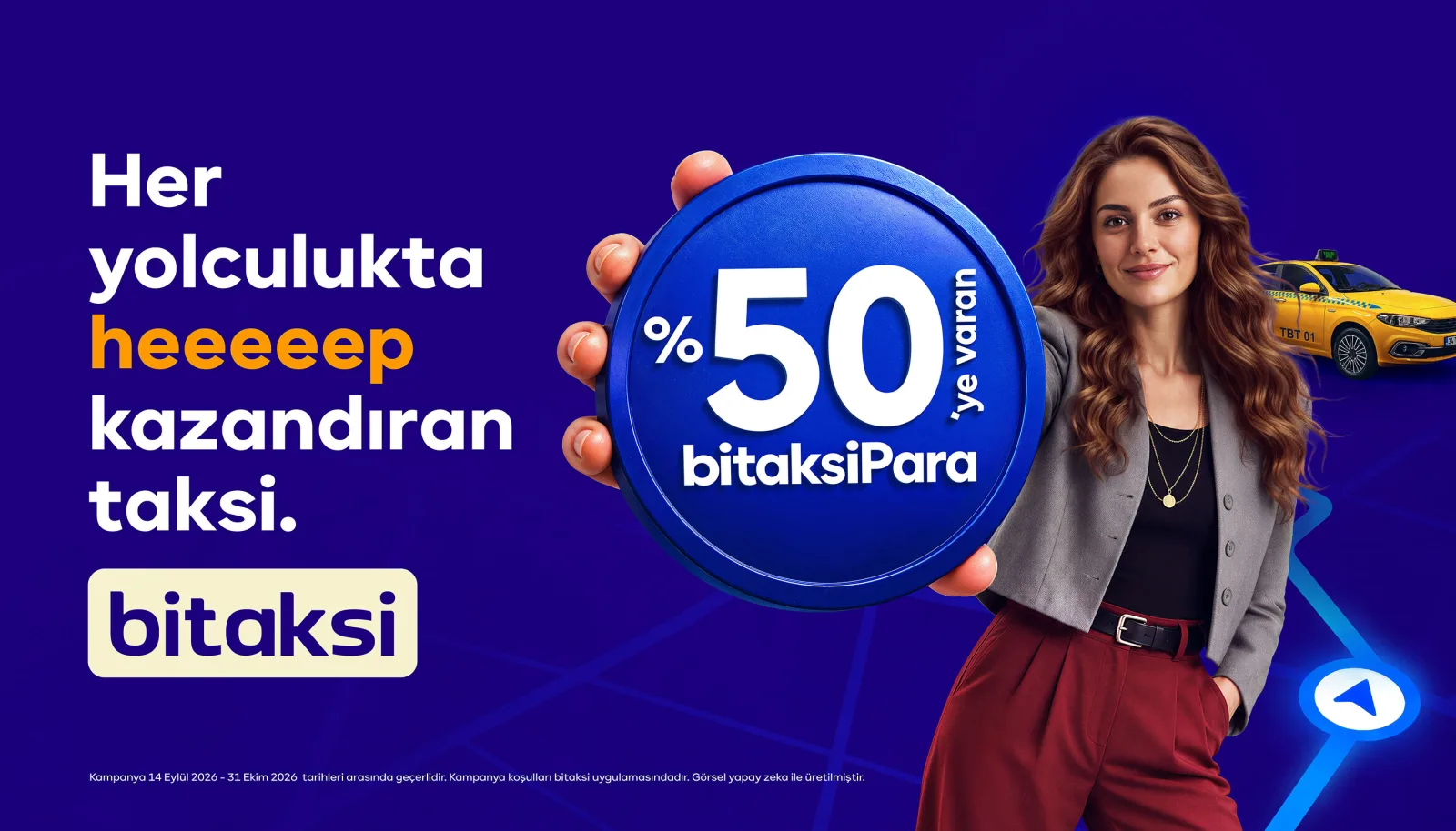 BiTaksi’den yolculuklarda yüzde 50’ye varan bitaksiPara kampanyası
