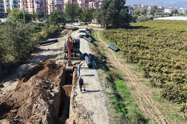 Sarıgöl Ayan Mahallesi’nde 1.200 metrelik yağmur suyu hattı tamamlandı