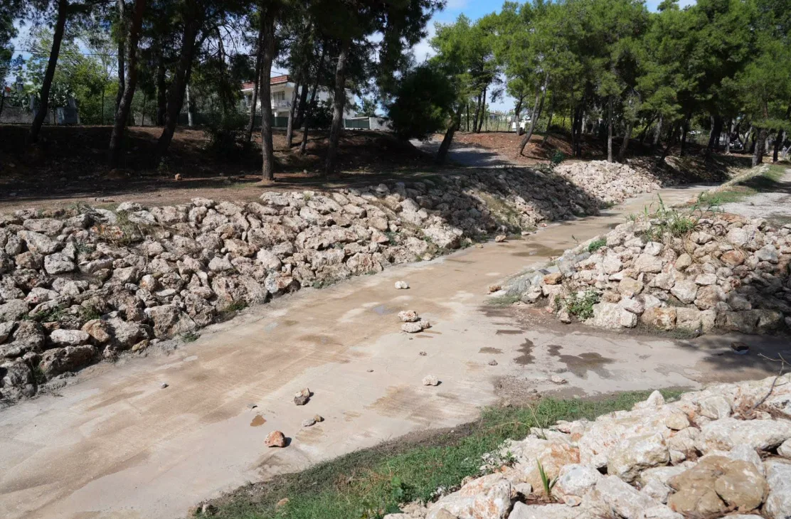 Tek Sarnıç Kent Parkı’ndaki dere ıslahı yağışlarda su tahliyesine katkı sağladı