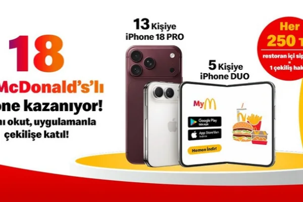 McDonald’s Türkiye’nin ekim kampanyasında çekilişle 18 iPhone ver