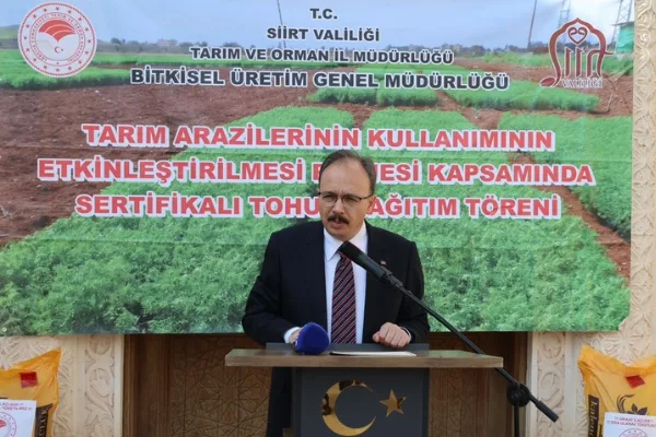 Siirt’te 600 çiftçiye 13,3 milyon liralık kırmızı mercimek tohumu desteği