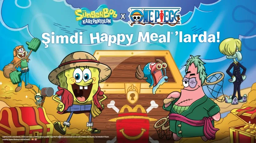 Sünger Bob ve One Piece karakterleri McDonald’s Türkiye’de buluşuyor