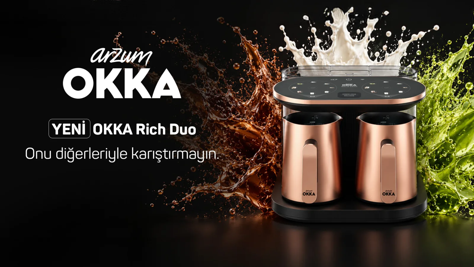 Arzum OKKA Rich Duo, 10 içecek modu ve çift cezve özelliği sunuyor