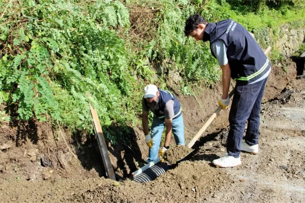 Giresun’da 5 mahalleye 18 kilometrelik kanalizasyon hattı döşeniyor