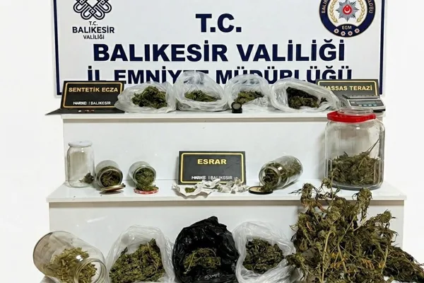 Balıkesir’de uyuşturucu operasyonu: 2 kişi hakkında adli işlem başlatıldı