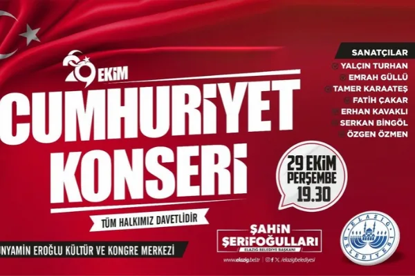 Elazığ Belediyesi 29 Ekim’de Cumhuriyet konseri düzenleyecek