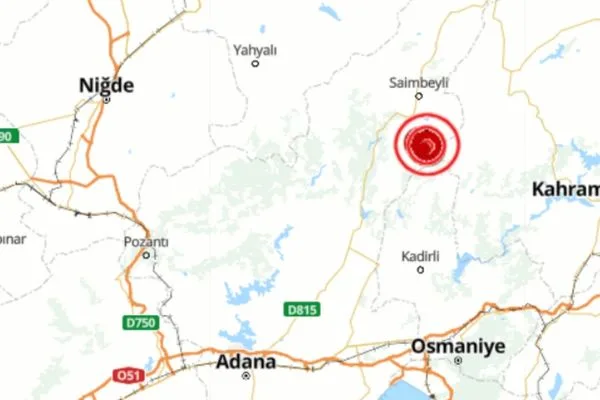 Adana Saimbeyli’de 4,8 büyüklüğünde deprem meydana geldi