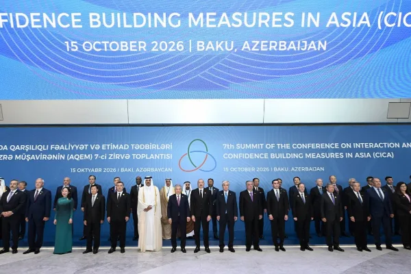 Aliyev, CICA 7. Zirvesi’nde katılımcılara hitap etti