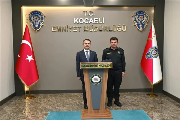 Vali Aktaş’tan Kocaeli İl Emniyet Müdürü Celal Özcan’a hayırlı olsun ziyareti